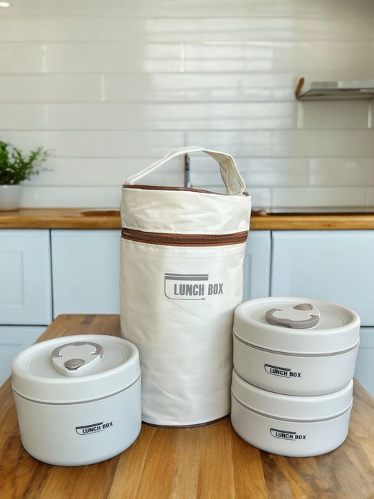 Набір ланч-боксів з термосумкою, набір з 3 ланч-боксів