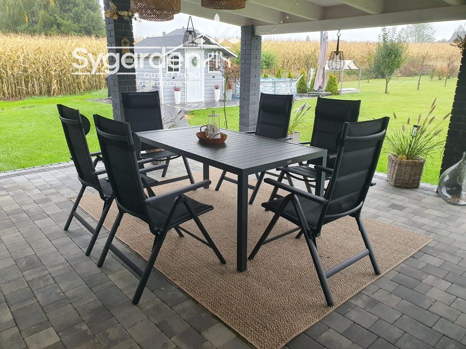 Meble ogrodowe aluminiowe,6 osobowy Piękny!