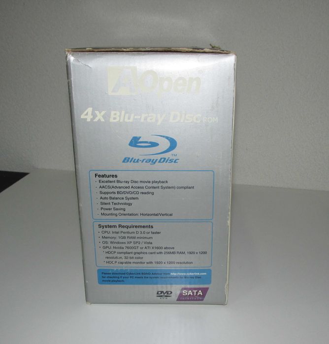 Blu-ray Disc Rom Drive Sata "AOpen"