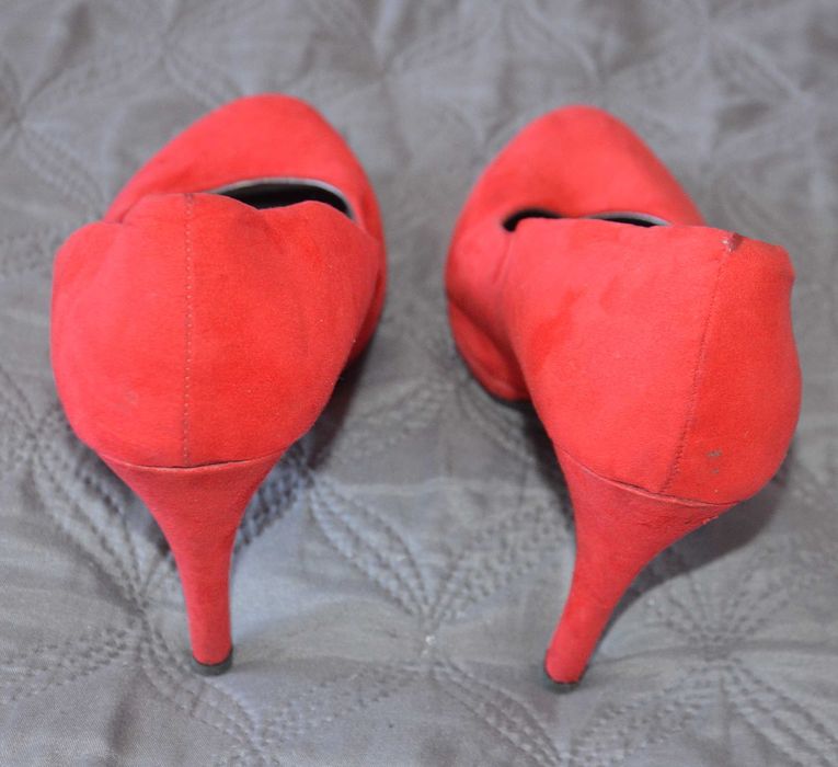 Czerwone buty na obcasie 10 cm Jennifer rozmiar 37