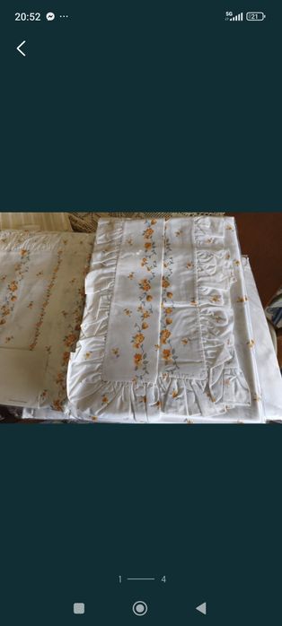 Double Bed Sheet Set + Bath Set (New)