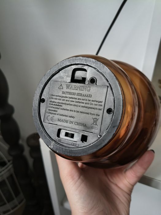 Lampka grzybek brązowa na baterie
