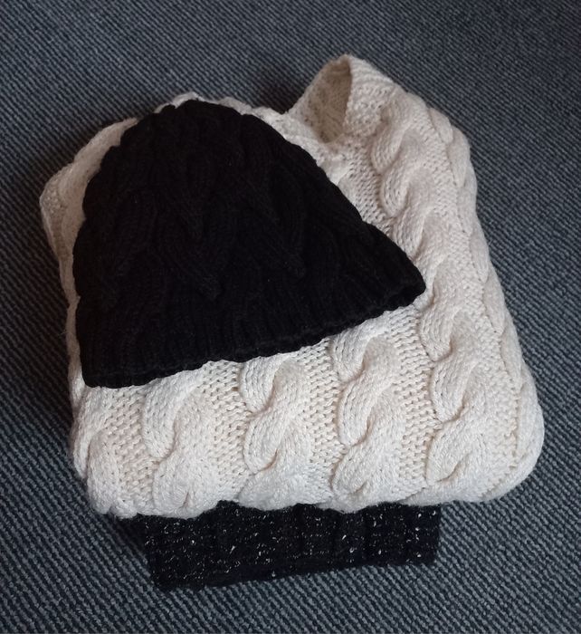 Вязаний теплий трикотажний костюм светр кофта штани джогери брюки зара