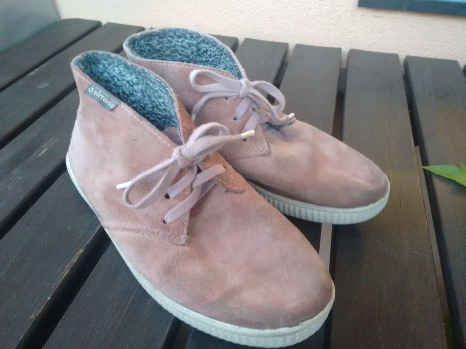 Buty trzewiki półbuty ocieplane 36/37 brudny róż 22,5 cm DOSTAWA 1,99 zł