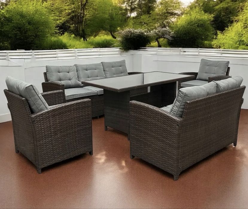 Zestaw mebli technorattan 2x sofa , fotele , stół kolory