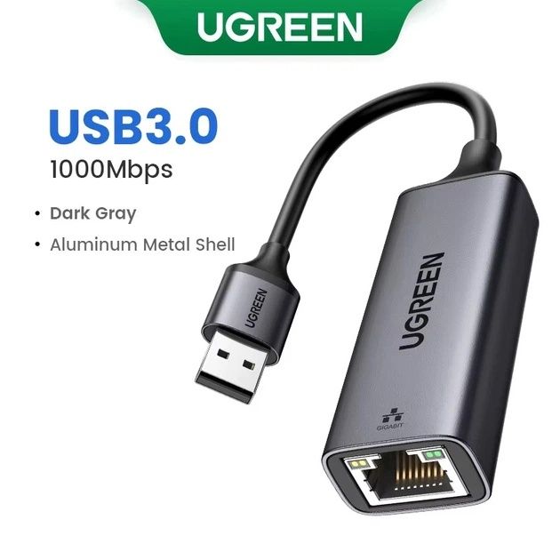 мережевий адаптер Ugreen USB 3.0 to Ethernet Adapter 1000мб