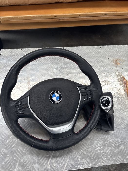 Volante multifunções com airbag BMW serie1 2013 + moca das velocidades com fole.