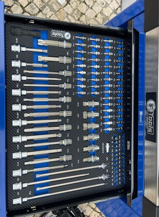 Carrinho de ferramentas 7 gavetas 6 com ferramentas