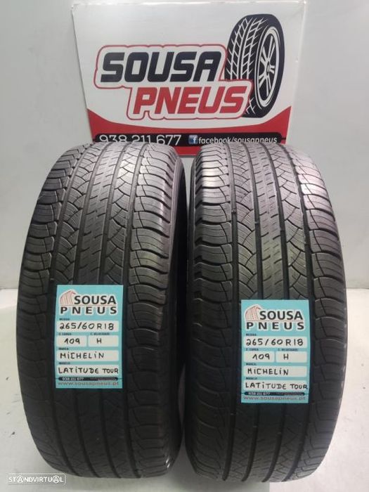 2 pneus semi novos 265-60r18 michelin - oferta dos portes