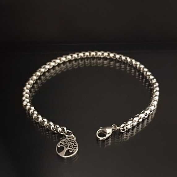 Pulseira bracelet homem mulher aço inoxidável arvore da vida