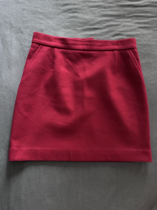 Тепла бордова міні-спідниця L’eskizzo