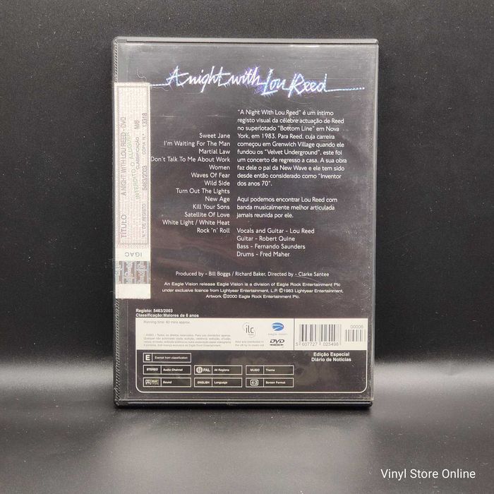 DVD Música - Lou Reed - A Night With Lou Reed - Ref.MCLE
