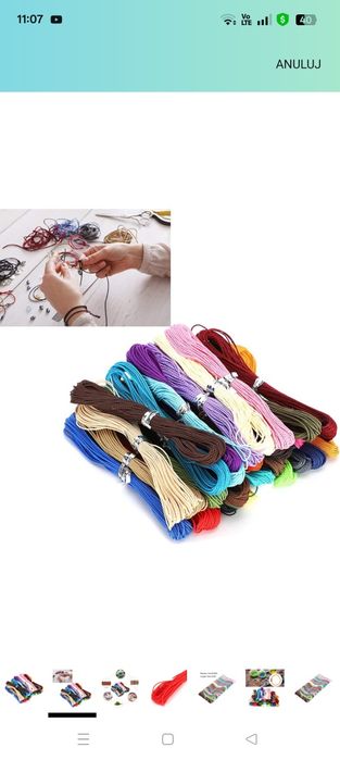 Sznurki do biżuterii