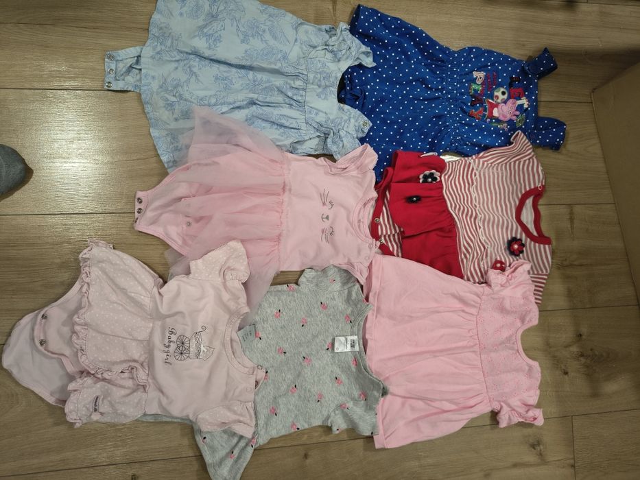 7 sztuk sukienkobody dla dziewczynki 74