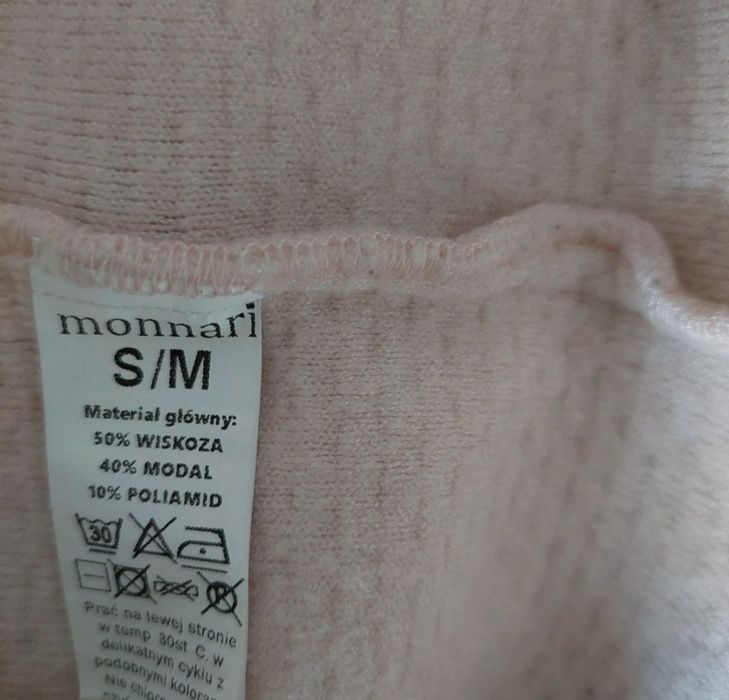 Sweterek damski pudrowy róż, Monnari,