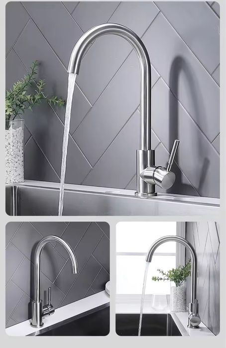 Torneira misturadora bancada de cozinha nova inclui bichas