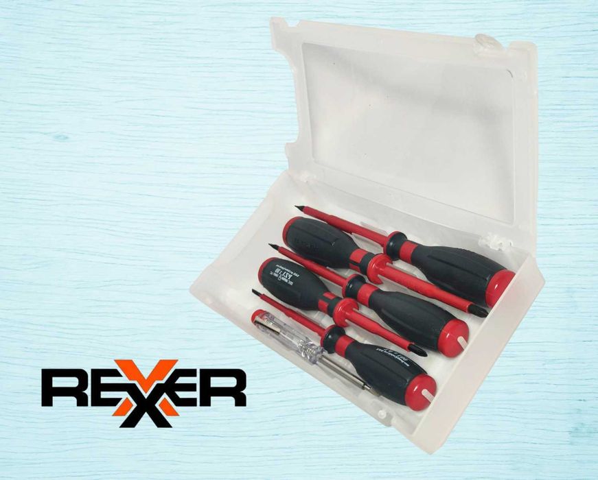 Zestaw wkrętaków izolowanych do 1000v 6 sztuk Rexxer. CPK Sochaczew