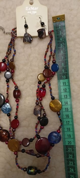 Набір намисто та сережки яскраві
