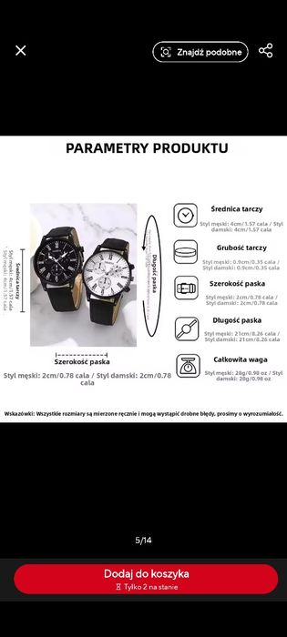 Promocja Zegarek męski klasyczny Nowy elegancki biały