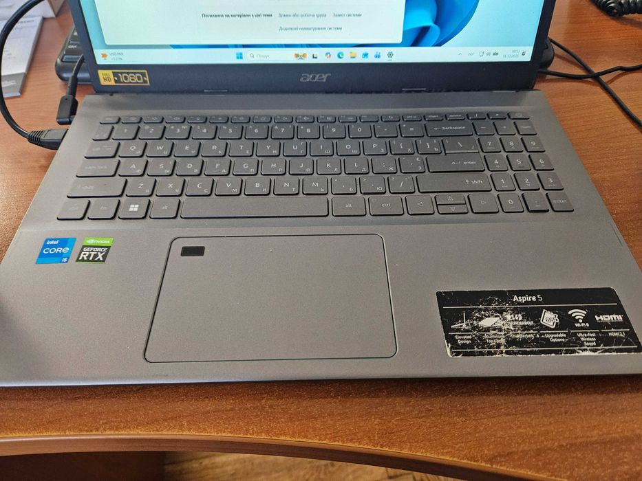 Ноутбук Acer Aspire 15.6" i5, GeForce MX350, 512 GB SSD, 16GB ОЗУ