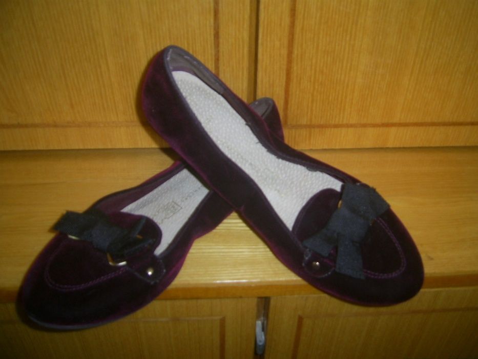 Бархатные балетки, туфли 38 размер