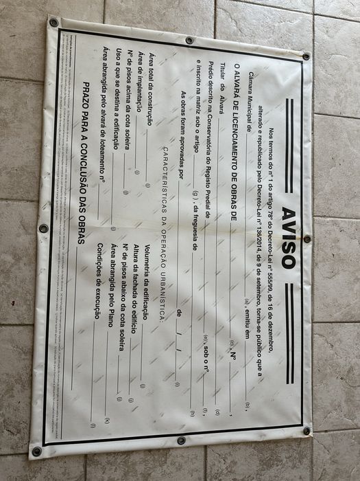 Lona Licenciamento Obra