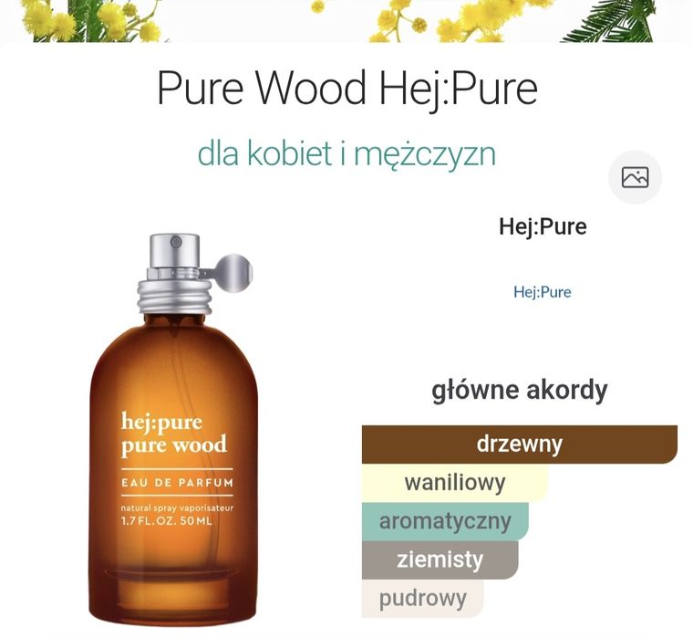 EDP unisex Pure Wood Hej:pure 50ml unikat