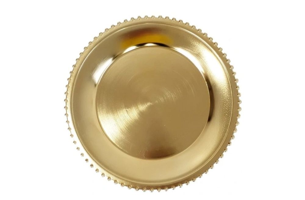 Podtalerz podstawka plastik pod talerz złoto 33 cm