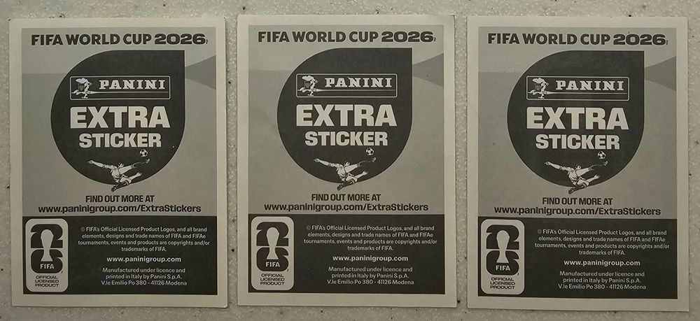 Extra stickers mundial 2026 panini