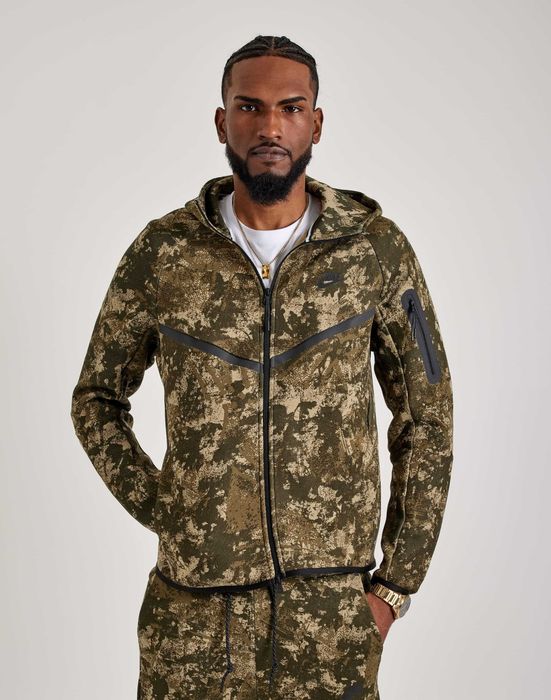 ОРИГІНАЛ! Кофта Nike Tech Fleece Fz Wr Camo Green XL XXL | HV5055-276