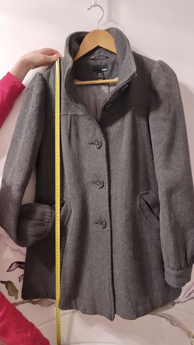 Płaszcz kurtka wełna H&M XS 34 S