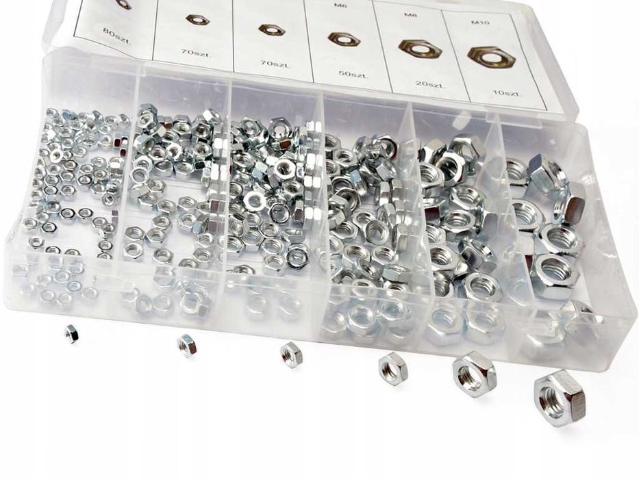 Набір гайок з нержавіючої сталі 300шт  гайки M3-M10 FT0300 Falon-Tech