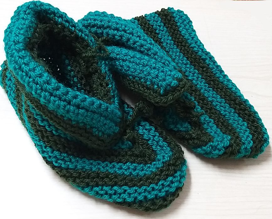 Botas em lã ao estilo da avó.