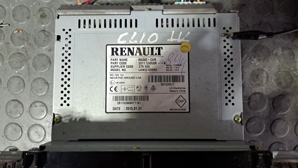 Radio Navegaçao Renault Clio Iv, 2013/2108
