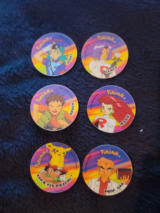 Mega kolekcja Pokemon Tazo 2 93 szt. 82 pokemony 11 trenerów pudełko