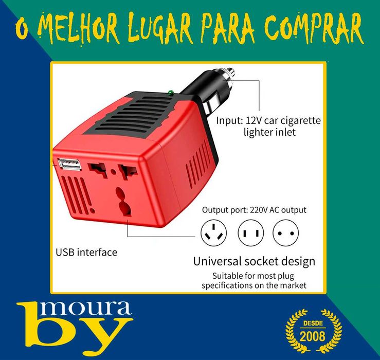 Inversor 150w inversor de potência dc 12v para ac 220v saída