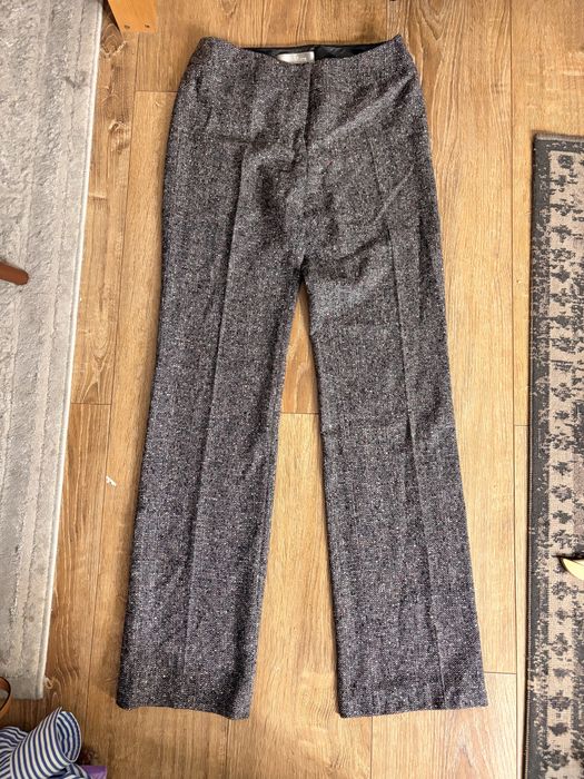 Max Mara – spodnie wełniano-jedwabne o kroju garniturowym