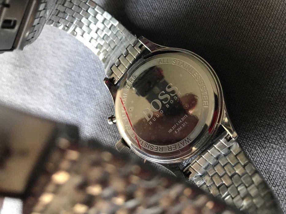 Hugo Boss Companion 1513653 - чоловічий хронограф, синій циферблат, сталь 44 мм