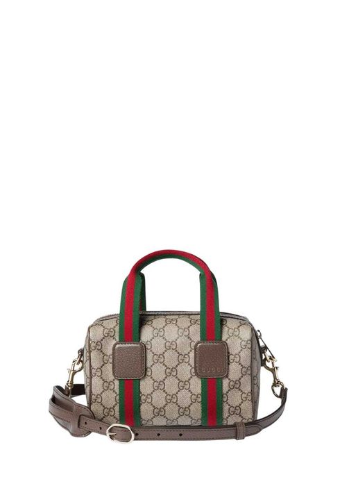 Сумка Gucci Mini GG Handbag Soft Monogram Coated Fabric Beige/Dark Bro