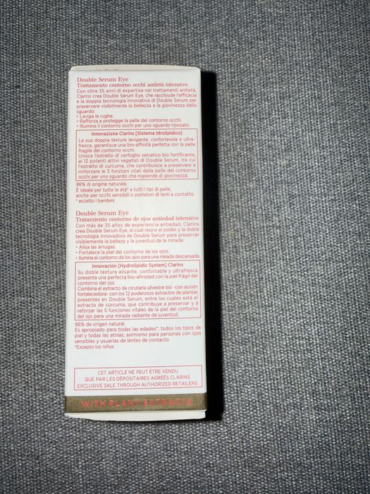 Clarins Double serum nowe oko