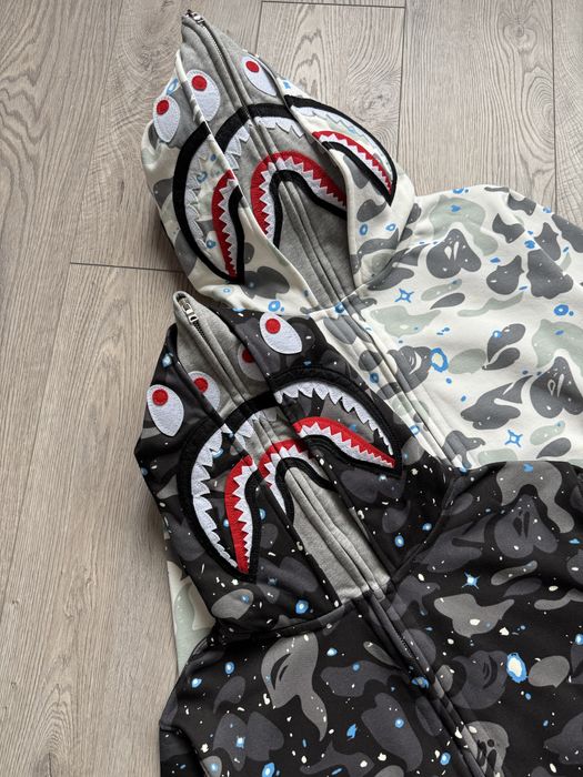 Зип худи Bape Double Shark 2026 (двойной капюшон)