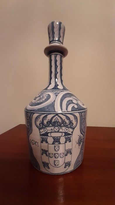 Garrafa decorativa Azul / Branca - Loiça Conimbriga