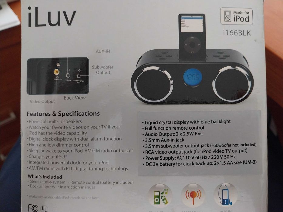 Sistema de som iLuv feito para iPod
