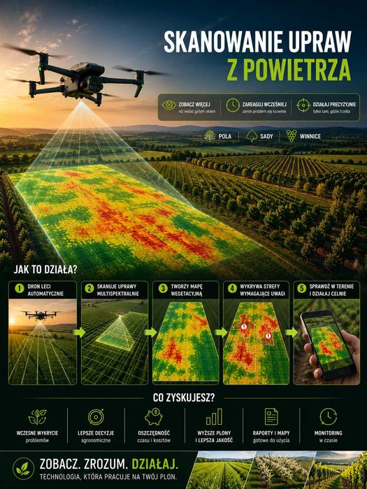 Monitoring upraw dronem – mapowanie pól, NDVI, analiza multispektralna