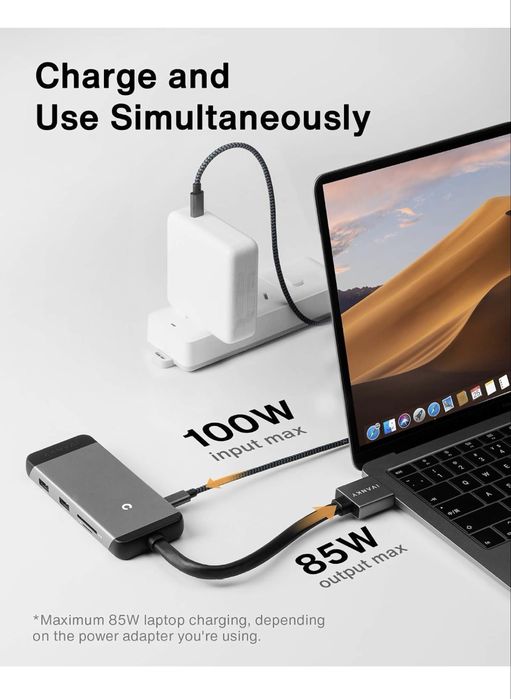 IVANKY USB C Hub MacBook Pro, 9 in 2 Dual USB C Dock