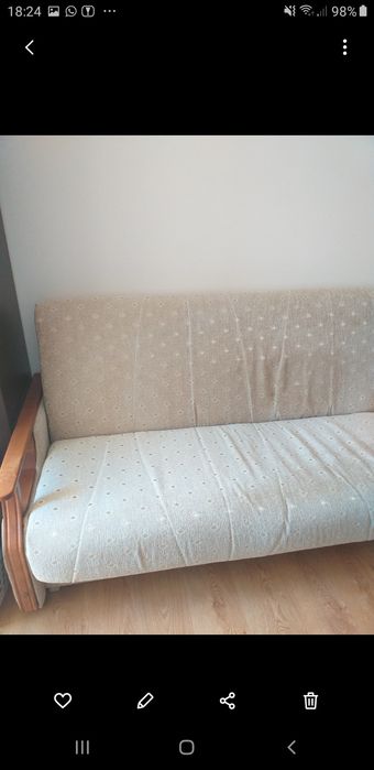 Wersalka , beż , z bokami