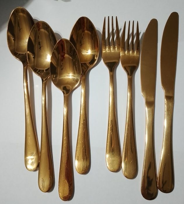 Набор столовых приборов Wilmax Stella gold 8 предметов