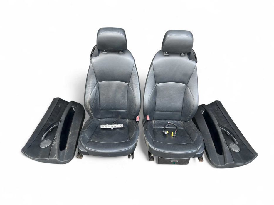 FOTELE BMW Z4 E85 E86 czarna skóra czarne grzane elektryczne skorzane
