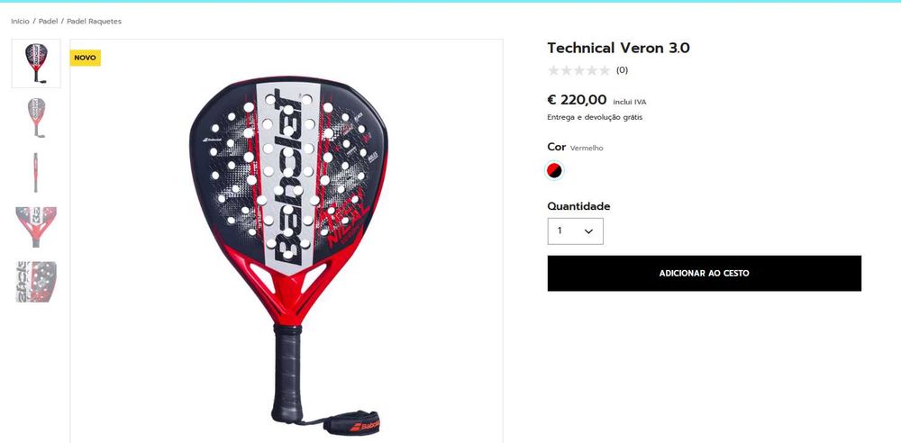Raquete Padel - Babolat Technical Veron 3.0 - Nova