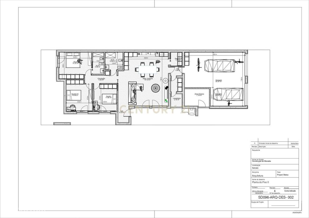 Terreno com projecto de habitação de moradia terrea